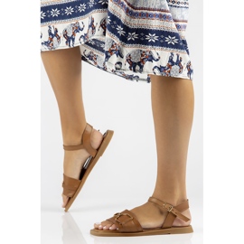 Bőr szandál Filippo DS3901 / 22 Br barna 1