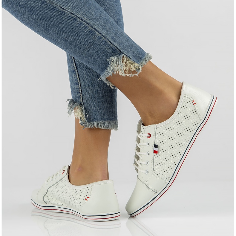 Bőr cipő Filippo DP009 / 22 Wh fehér 1