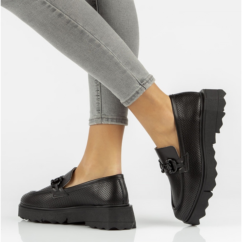 Bőr cipő Filippo DP3910 / 22 Bk fekete 2 Bőr cipő Filippo DP3910 / 22 Bk fekete 2