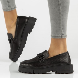 Bőr cipő Filippo DP3910 / 22 Bk fekete 1 Bőr cipő Filippo DP3910 / 22 Bk fekete 1