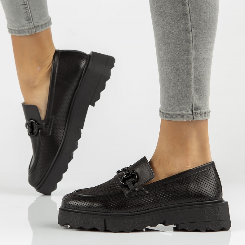 Bőr cipő Filippo DP3910 / 22 Bk fekete 1 Bőr cipő Filippo DP3910 / 22 Bk fekete 1