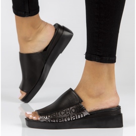 Bőr papucs Filippo DK3921 / 22 Bk fekete 2