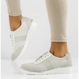 Bőr cipő Filippo DP028 / 22 Wh fehér 1