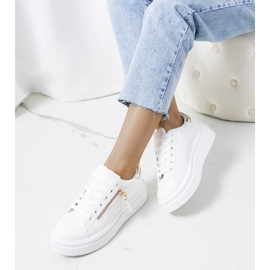 Fehér és arany női Tamis tornacipő aranysárga 1