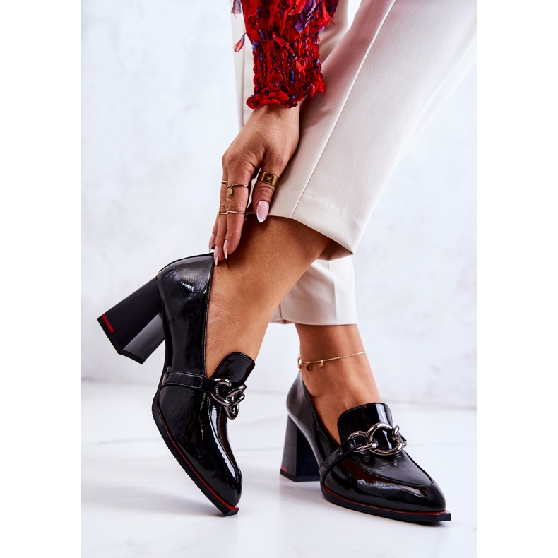 S.Barski Elegáns Pumpák Egy Fekete Callim 2