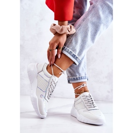 S.Barski Klasszikus női tornacipő, fehér Carly 2