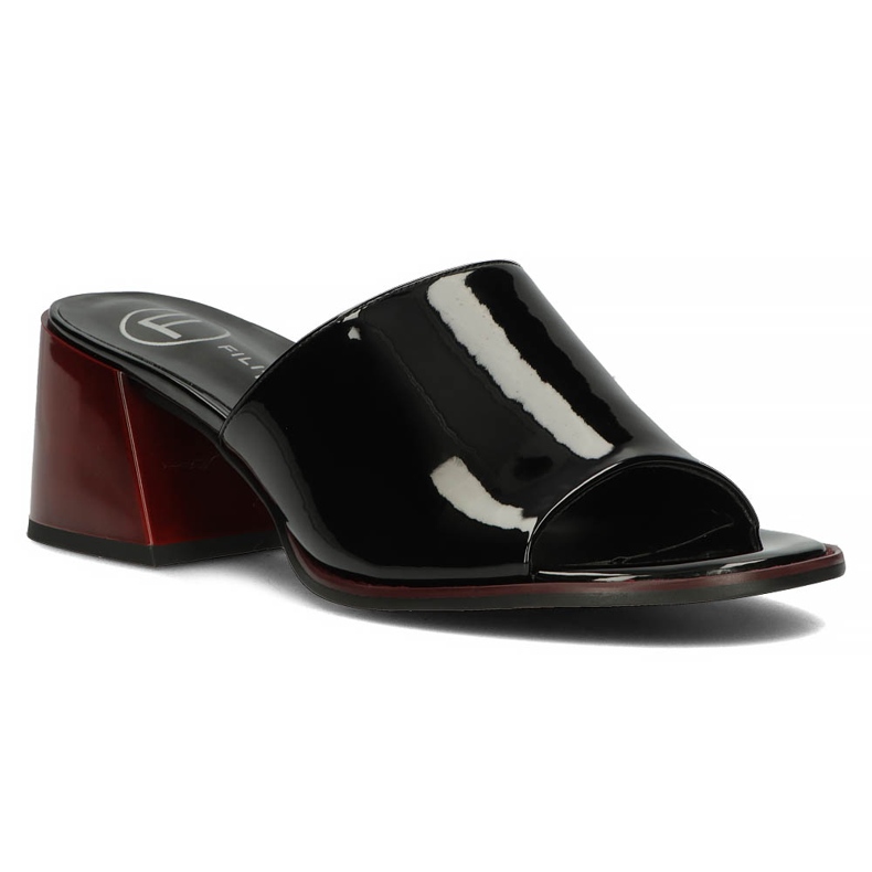 Bőr Filippo DK3722 / 22 Bk fekete papucs 1