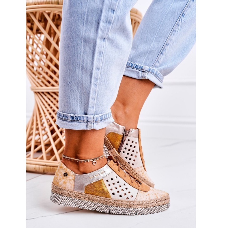 Női bőrcipő Maciejka Sárga 03339-44 1