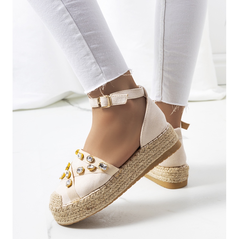 Bézs espadrillák Dide cirkóniával 2 Bézs espadrillák Dide cirkóniával 2
