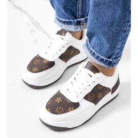 BM Djenna női fehér és barna tornacipő sárga 1