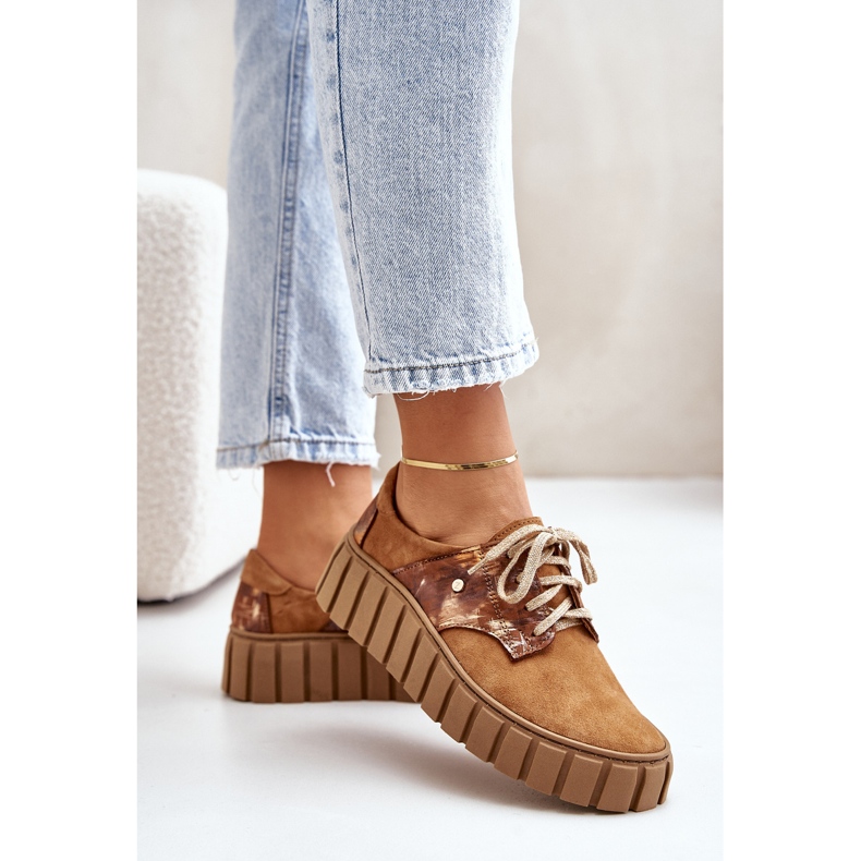 Velúr Cipők A Barna Hipnózis Platformon 1