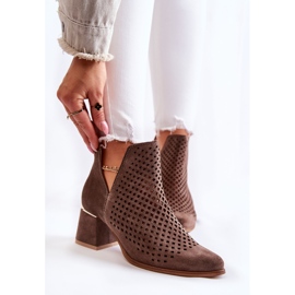 Velúr áttört csizma Lewski Shoes 3165 földvelúr sokszínű 1