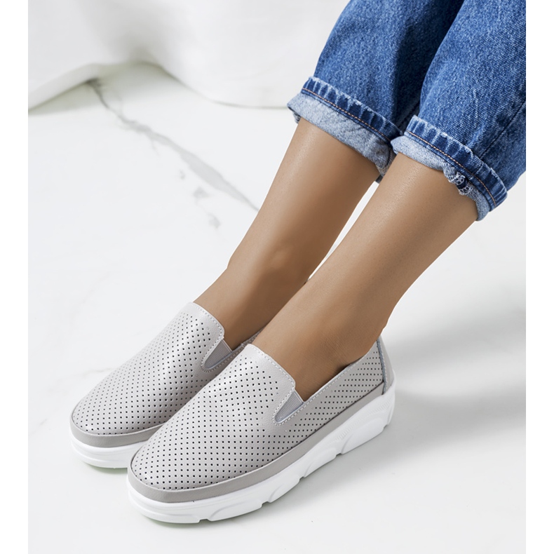 Szürke bőr tornacipő a Velderstől 1