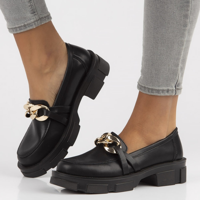 Bőr cipő Filippo DP3221 / 22 Bk fekete 1