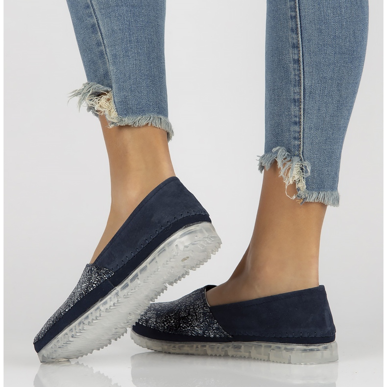 Bőr cipő Filippo DP2147 / 22 Nv sötétkék 2