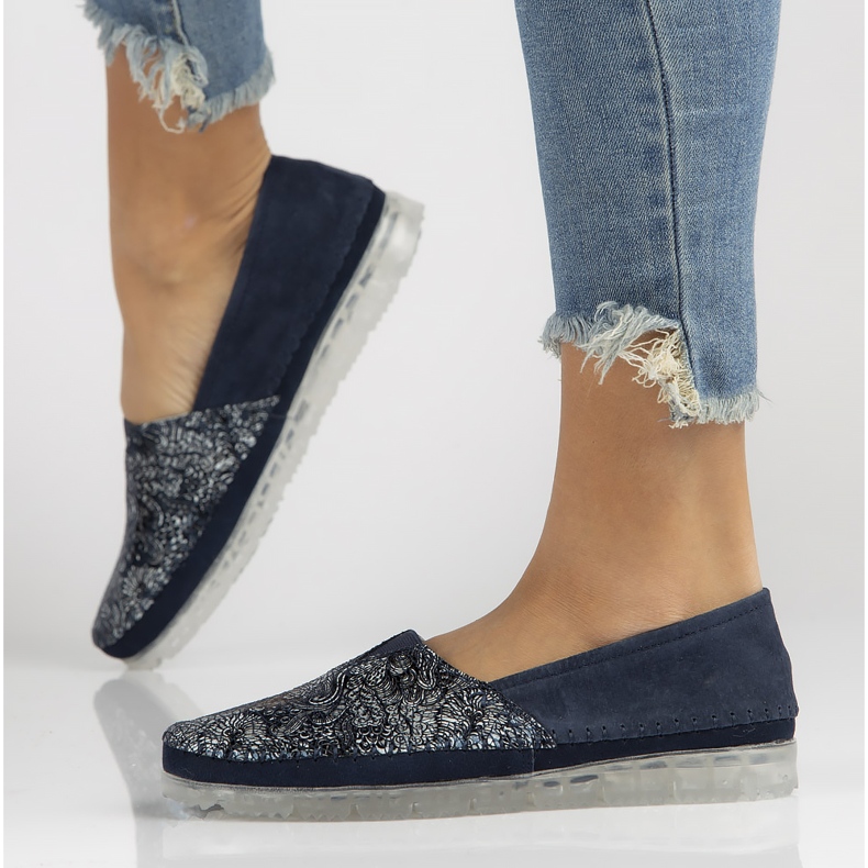 Bőr cipő Filippo DP2147 / 22 Nv sötétkék 1