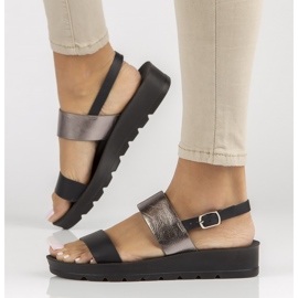 Filippo DS3612 / 22 Bk fekete szandál ezüst 1