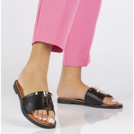 Filippo DK2103 / 22 Bk fekete papucs aranysárga 1