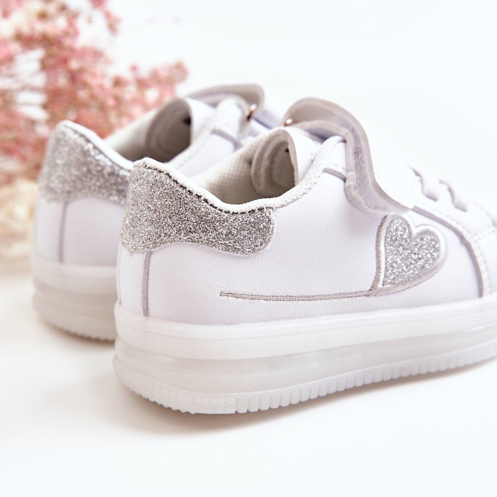 PA1 Gyermek bőr sportcipő fehér Baylene tépőzárral 2