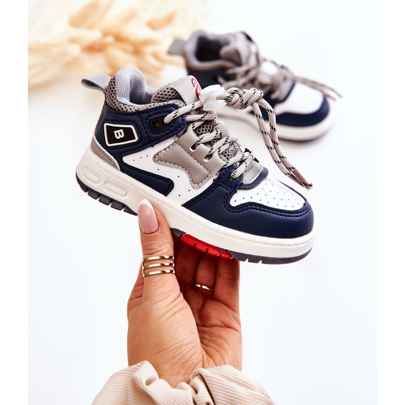 Gyermek magas sportcipő sötétkék Bruce 1