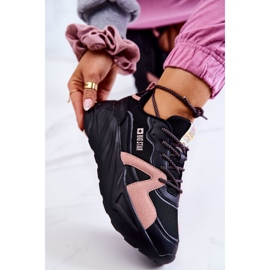 Női tornacipő Memory Foam Big Star JJ274599 fekete-rózsaszín 2