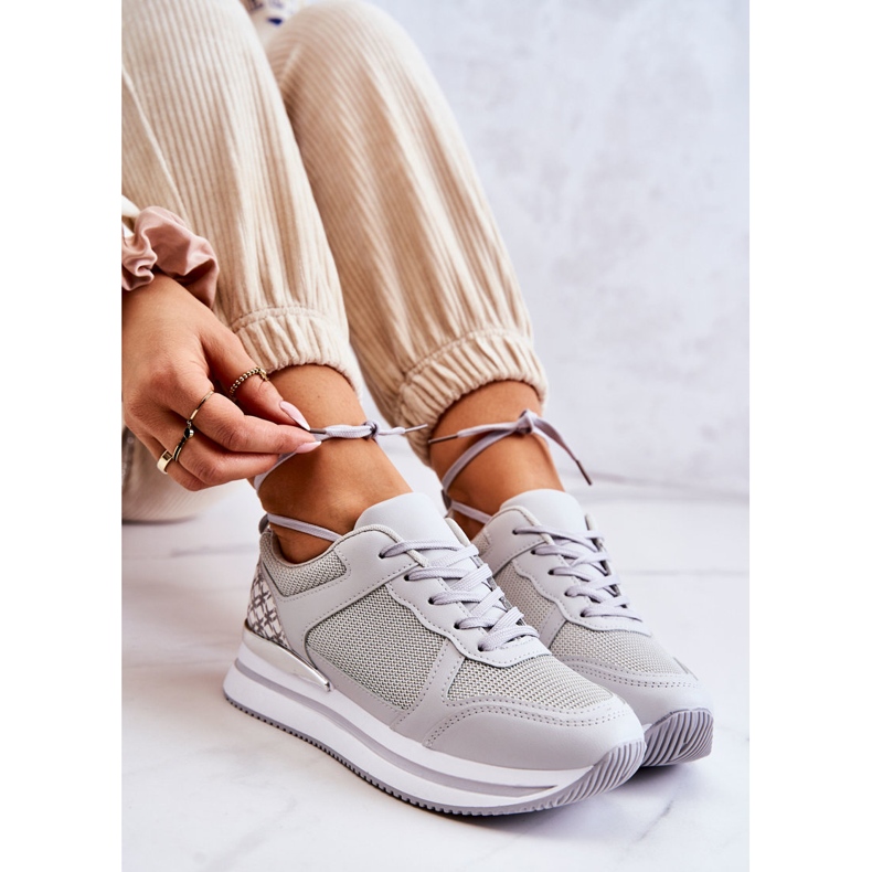 PG1 Női klasszikus sportcipők Wedge Grey Advanced ezüst szürke 1