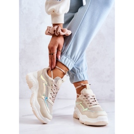 PG1 Női bézs Callisto fényes tornacipő 2