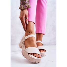 PS1 Bőr szandál Magas Sarkú Bézs Sovie 1 PS1 Bőr szandál Magas Sarkú Bézs Sovie 1