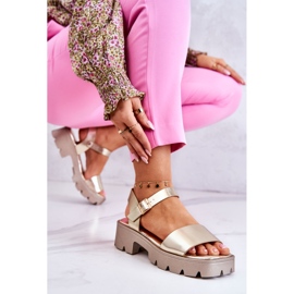 PS1 Bőr magas sarkú szandál Golden Sovie aranysárga 1 PS1 Bőr magas sarkú szandál Golden Sovie aranysárga 1