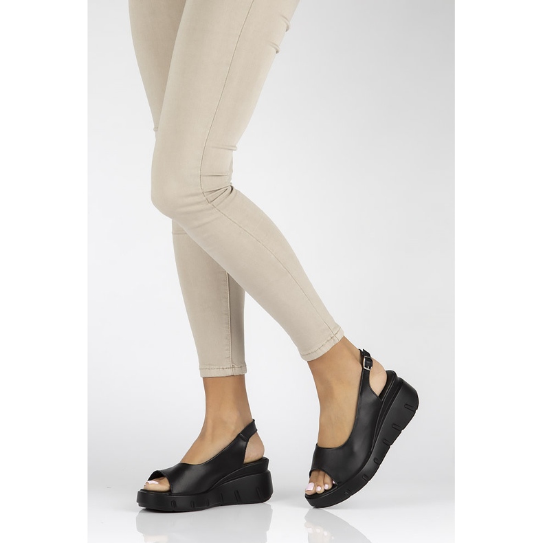 Bőr szandál Filippo DS3595 / 22 Bk fekete 1