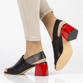 Bőr szandál Filippo DS3729 / 22 Bk fekete 1