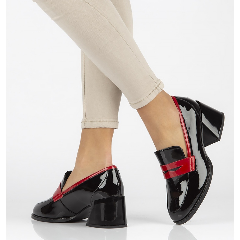 Bőr szivattyúk Filippo DP3727 / 22 Bk fekete piros 2