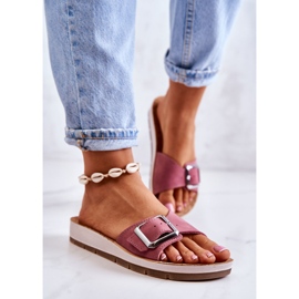 Divatos női papucs csattal Inblu CP000031 rózsaszín 2