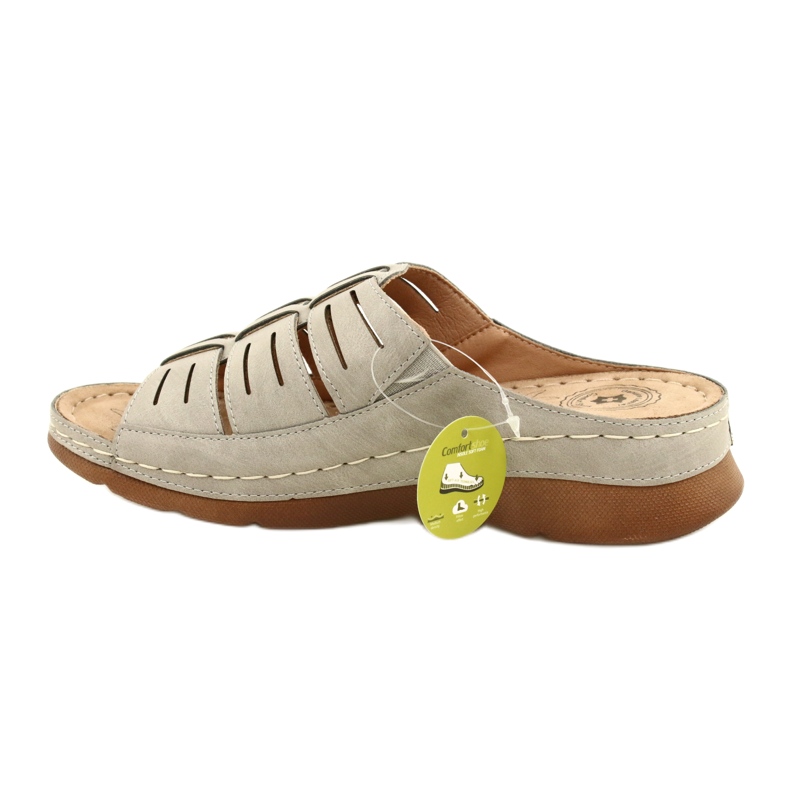 Evento Női flip flopok nyílt munkával, 22SD98-4536 szürke mintázat 2