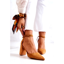 FB2 Szivattyúk Egy Bar Kötött Camel Lettice barna sárga 1