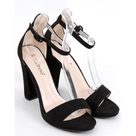 Ficaria fekete magas sarkú szandál 1