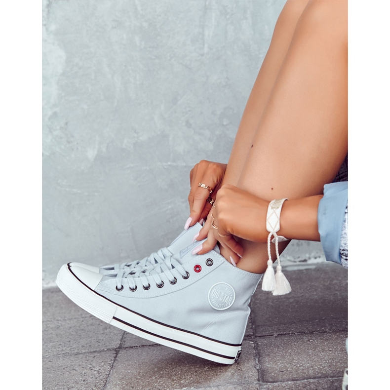 Női magas tornacipő Big Star JJ274209 kék 1