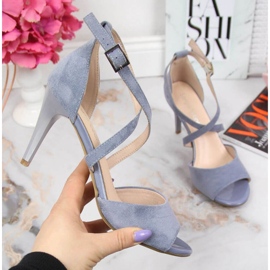 Szandál kék magassarkún W Sergio Leone 1