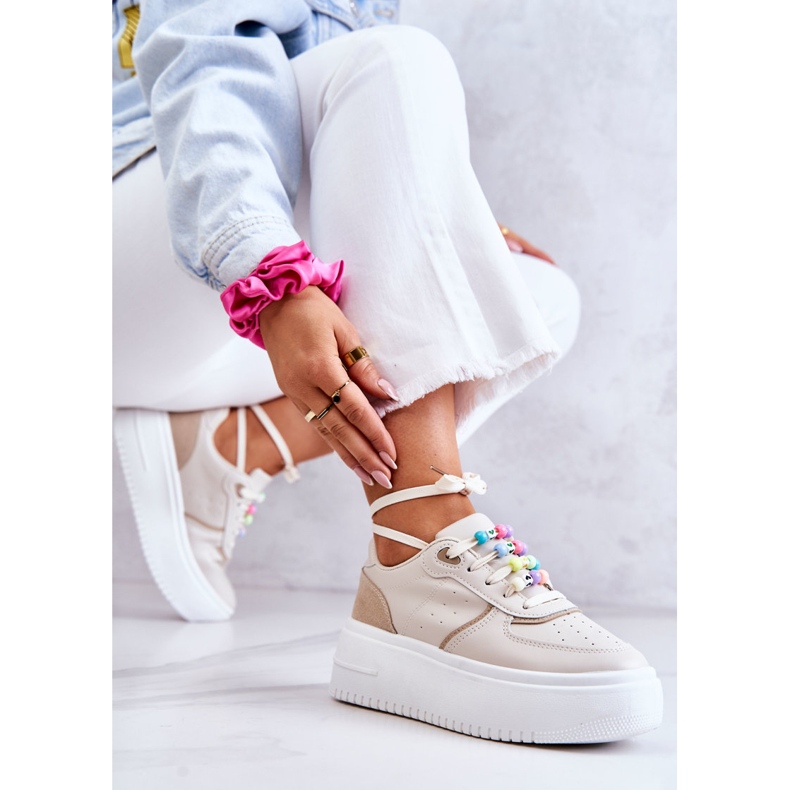 PS1 Női megkötött sportcipő tornacipő bézs Manila 1