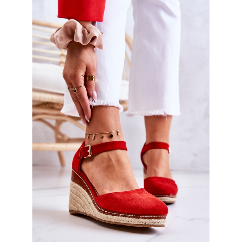 PS1 Női espadrillák vörös tamarill ékeken piros 2 PS1 Női espadrillák vörös tamarill ékeken piros 2