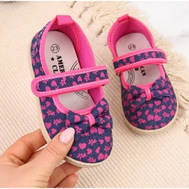 Balerina Sneakers Navy Blue Jr American Club sötétkék rózsaszín 1