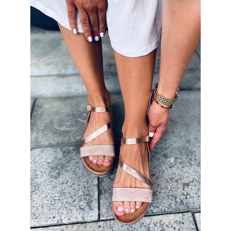 Arany espadrilles szandál Katia Champagne rózsaszín 1