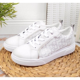 Fehér tornacipő Bugatti W JJ253151 bézs aranysárga 2