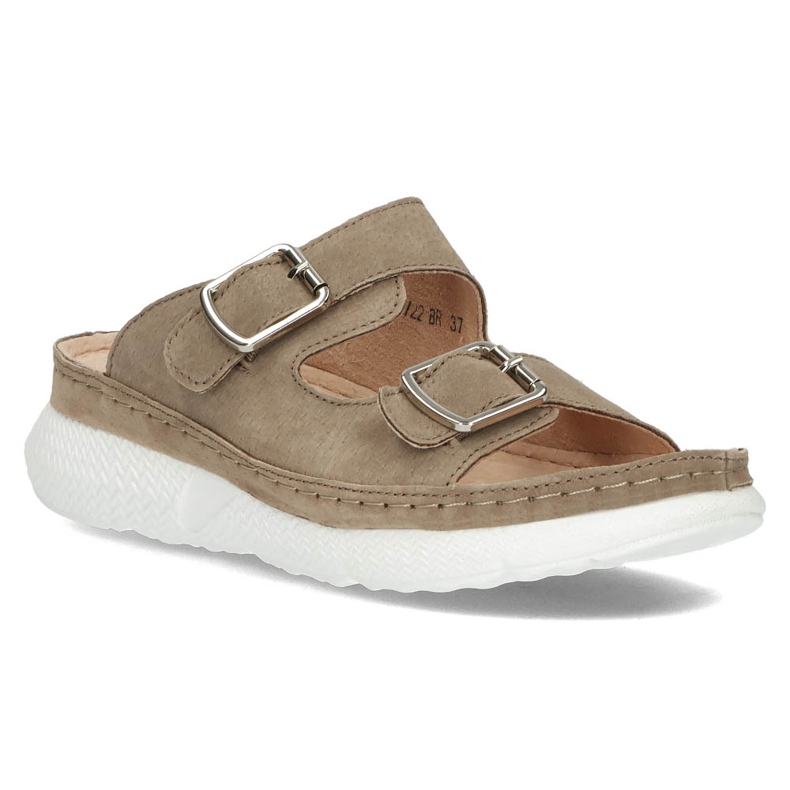 Bőr papucs Filippo DK3516 / 22 Br barna 1