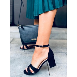 Moly Black magas sarkú szandál fekete 1