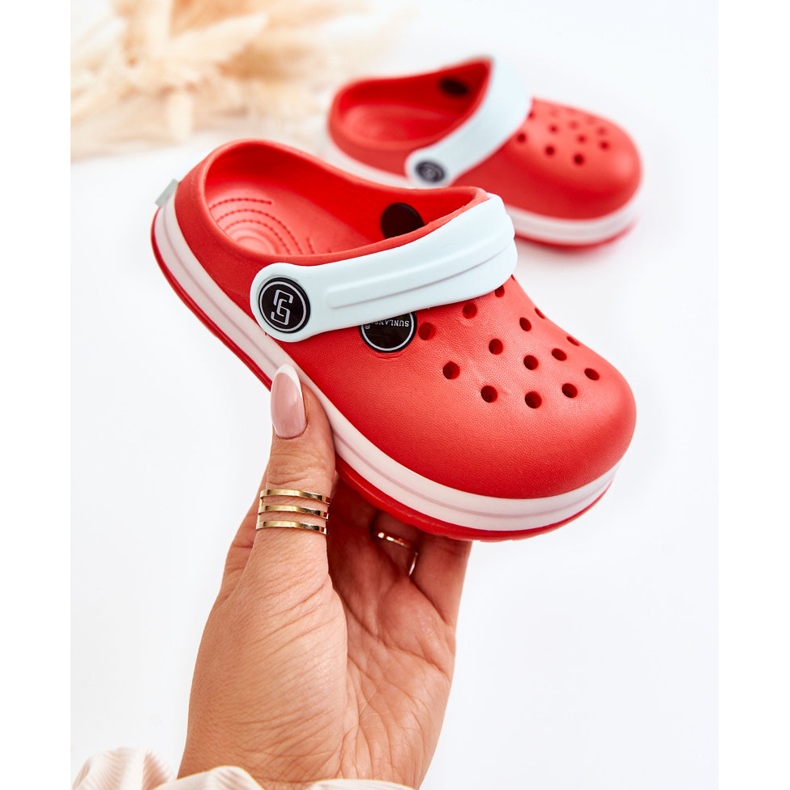 Kényelmes gyerekpapucs Crocs Red Colly piros 1