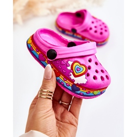 Gyermek hab papucs Kroks Fuchsia Charie rózsaszín 2