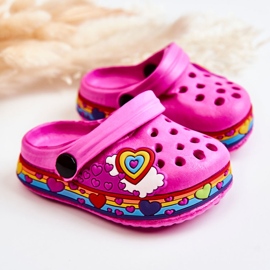 Gyermek hab papucs Kroks Fuchsia Charie rózsaszín 1