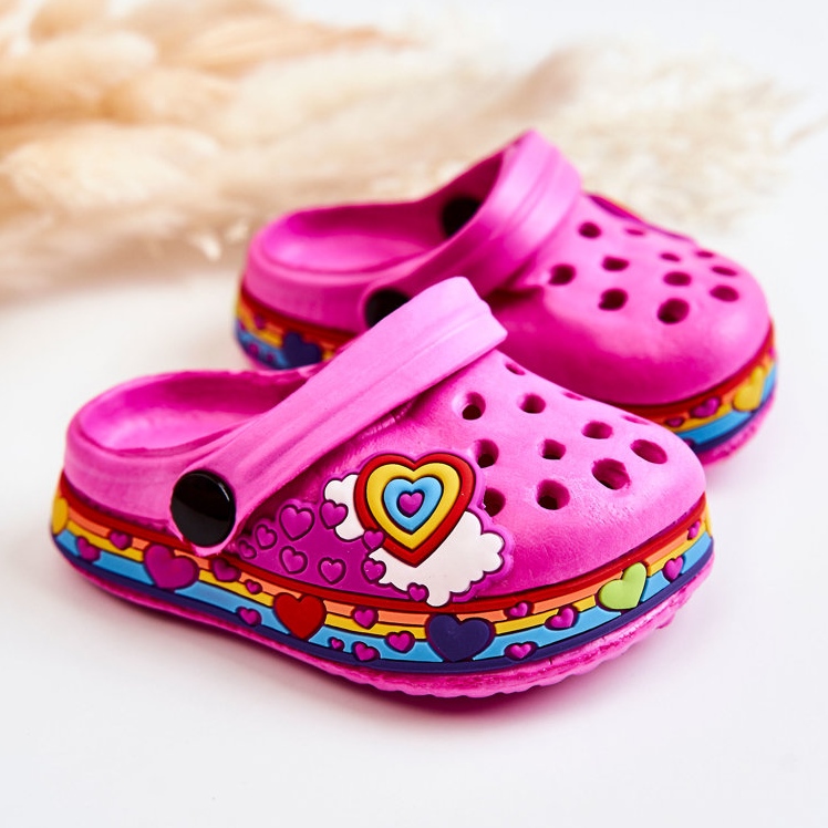 Gyermek hab papucs Kroks Fuchsia Charie rózsaszín 1 Gyermek hab papucs Kroks Fuchsia Charie rózsaszín 1