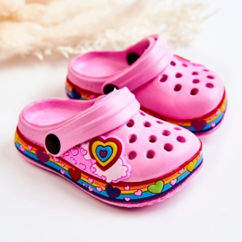 Gyerekpapucs hab Crocs Pink Charie rózsaszín 2